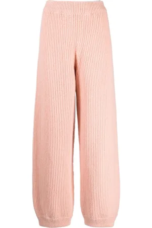 Baserange Pantalones tejidos de canalé acampanados