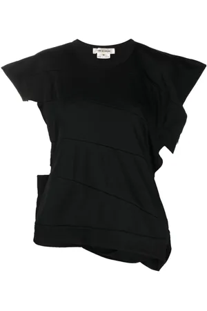 Comme des Garçons Playera asimétrica con efecto envejecido
