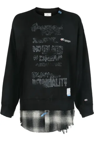 Maison Mihara Yasuhiro Sudadera con bordes deshilachados y efecto envejecido