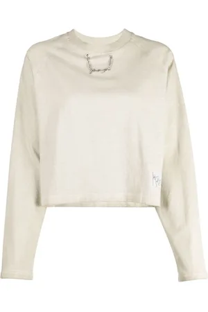 Izzue Playera manga larga con placa del logo