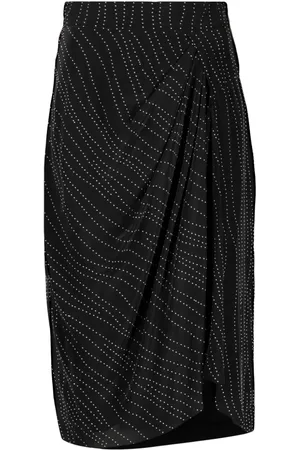 IRO Falda midi con diseño cruzado y apliques