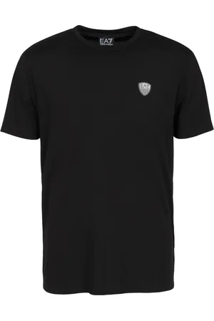 EA7 Playera con cuello redondo y parche del logo