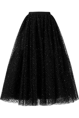Giambattista Valli Falda con diseño acampanado detalles de cristal