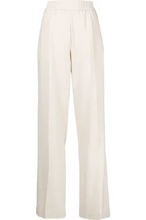 Helmut Lang Pantalones anchos con ribete en contraste