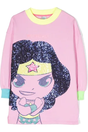 Billieblush Vestido bordado con lentejuelas y estampado gráfico