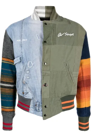GREG LAUREN Chamarra bomber con diseño patchwork