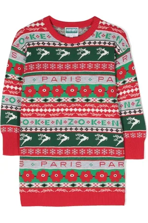 Kenzo Vestido tejido fair isle