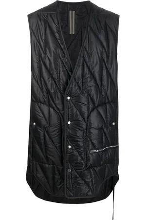 Rick Owens Chaleco midi capitonado