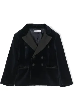 PATACHOU Blazer de terciopelo con solapas satinadas y doble botonadura