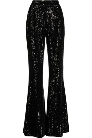 Elie saab Pantalones acampanados bordado con lentejuelas