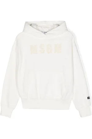 Msgm Hoodie con acabado envejecido y logo estampado