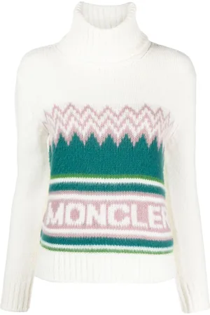 Moncler Suéter tejido en intarsia con cuello vuelto