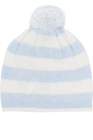 PATACHOU Gorro tejido con rayas estampadas y pompón
