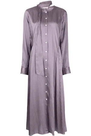 Tory Burch Vestido satinado con motivo de rayas