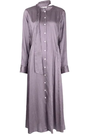 Tory Burch Vestido satinado con motivo de rayas