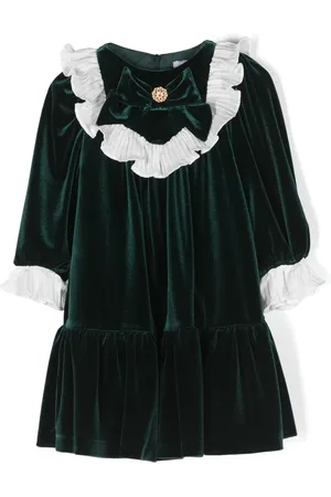 PATACHOU Vestido de terciopelo con volantes
