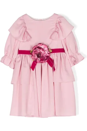 PATACHOU Vestido con aplique floral y volantes