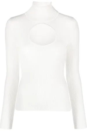 Courrèges Suéter con cuello vuelto y aberturas
