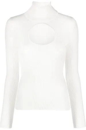 Courrèges Suéter con cuello vuelto y aberturas