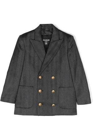 Balmain Blazer con bordado en zigzag