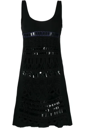 Prada Vestido sin mangas con paneles de crochet