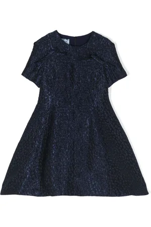 Mimisol Vestido manga corta con motivo en jacquard