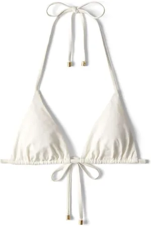 Jimmy Choo Top de bikini Ariah con logo estampado