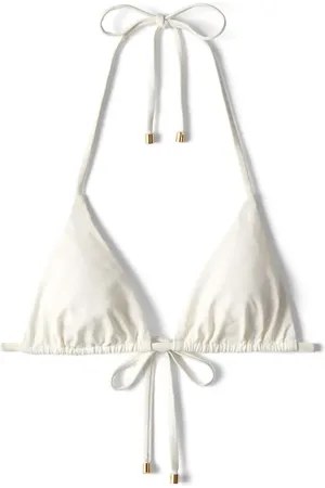 Jimmy Choo Top de bikini Ariah con logo estampado