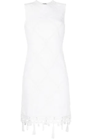 CHANEL Vestido sin mangas de tejido calado