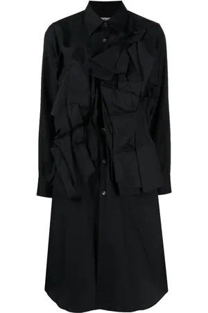 Comme des Garçons Vestido midi con apliques