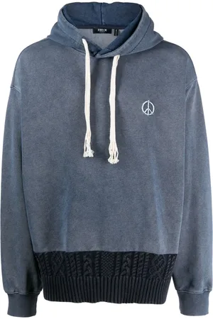 FIVE CM Hoodie con paneles y símbolo de la paz bordado