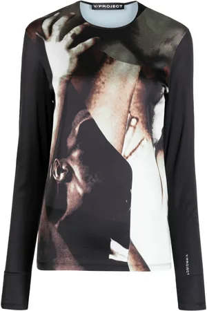 Y / PROJECT Playera con estampado Body Collage