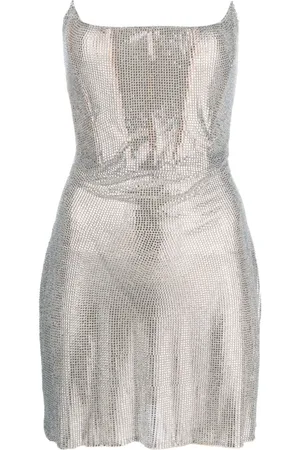 GIUSEPPE DI MORABITO Vestido corto estilo strapless con detalles de strass