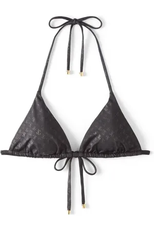 Jimmy Choo Top de bikini Ariah con logo estampado