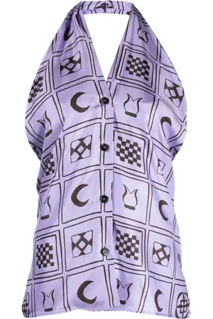 Nanushka Top con estampado Elima Totem
