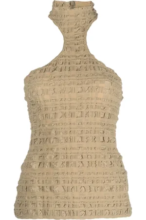 Nanushka Top de tejido seersucker