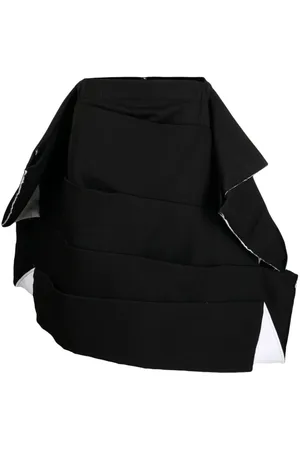 Comme des Garçons Falda asimétrica con diseño de paneles