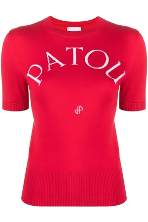 Patou Top tejido con logo en intarsia