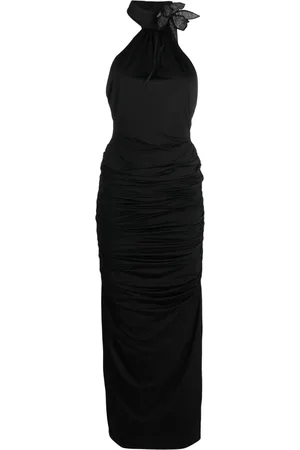GIUSEPPE DI MORABITO Vestido de fiesta con aplique floral y cuello halter