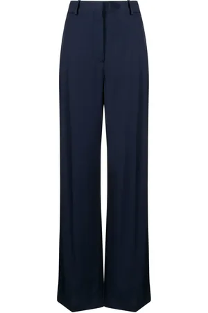Stella McCartney Pantalones anchos con tiro alto