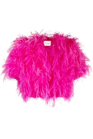 Styland Chamarra corta con capa de plumas