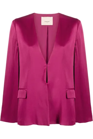 Twin-Set Blazer con mangas cortas sin cuello
