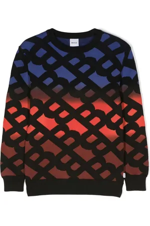 HUGO BOSS Sudadera con monograma estampado