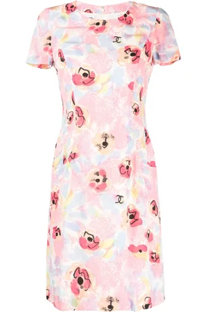 CHANEL Vestido con estampado floral 1997