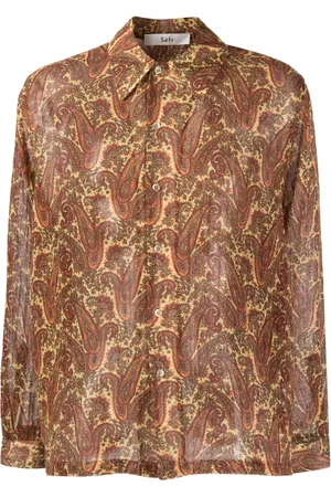 Séfr Camisa con estampado de cachemira