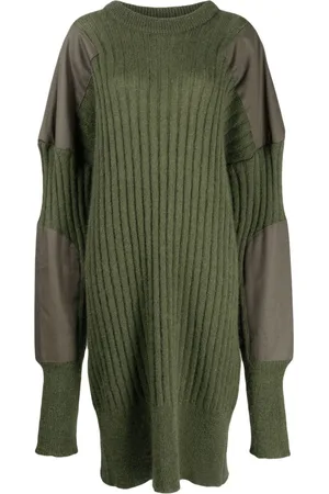 Vaquera Vestido midi con diseño tejido