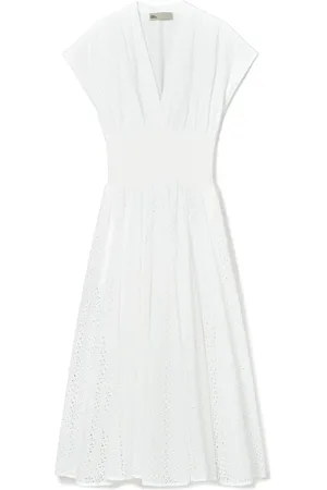 Tory Burch Vestido midi con detalle de ojales