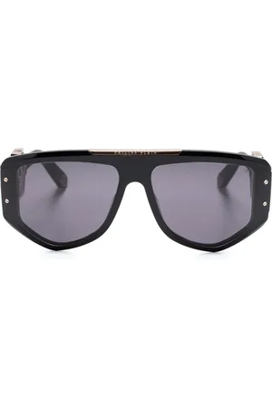 Philipp Plein Lentes de sol con armazón oversize y placa del logo