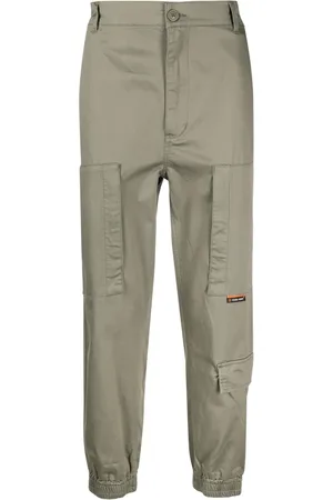 Izzue Pantalones tapered con parche del logo