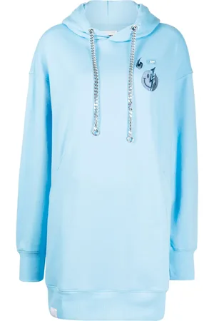 Izzue Vestido estilo sudadera con logo bordado